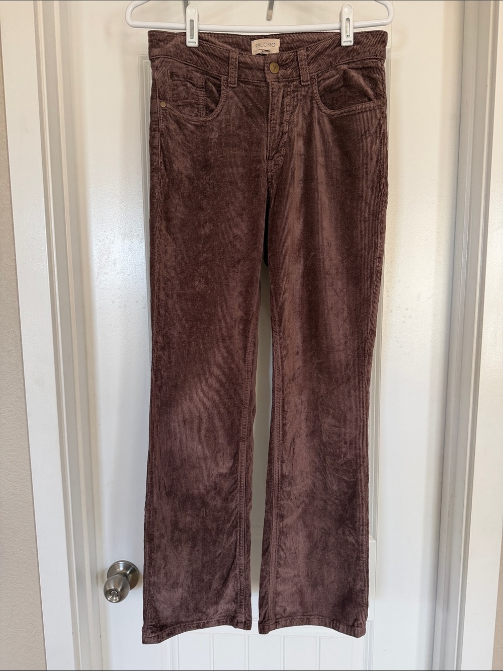 Anthropologie Pilcro Brown Corduroy Pants Sz 29T (See Measurements / Hemmed)